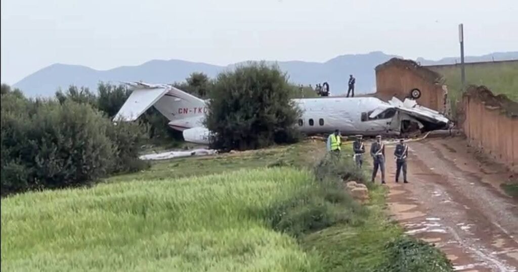 حادث طائرة خاصة في مطار فاس