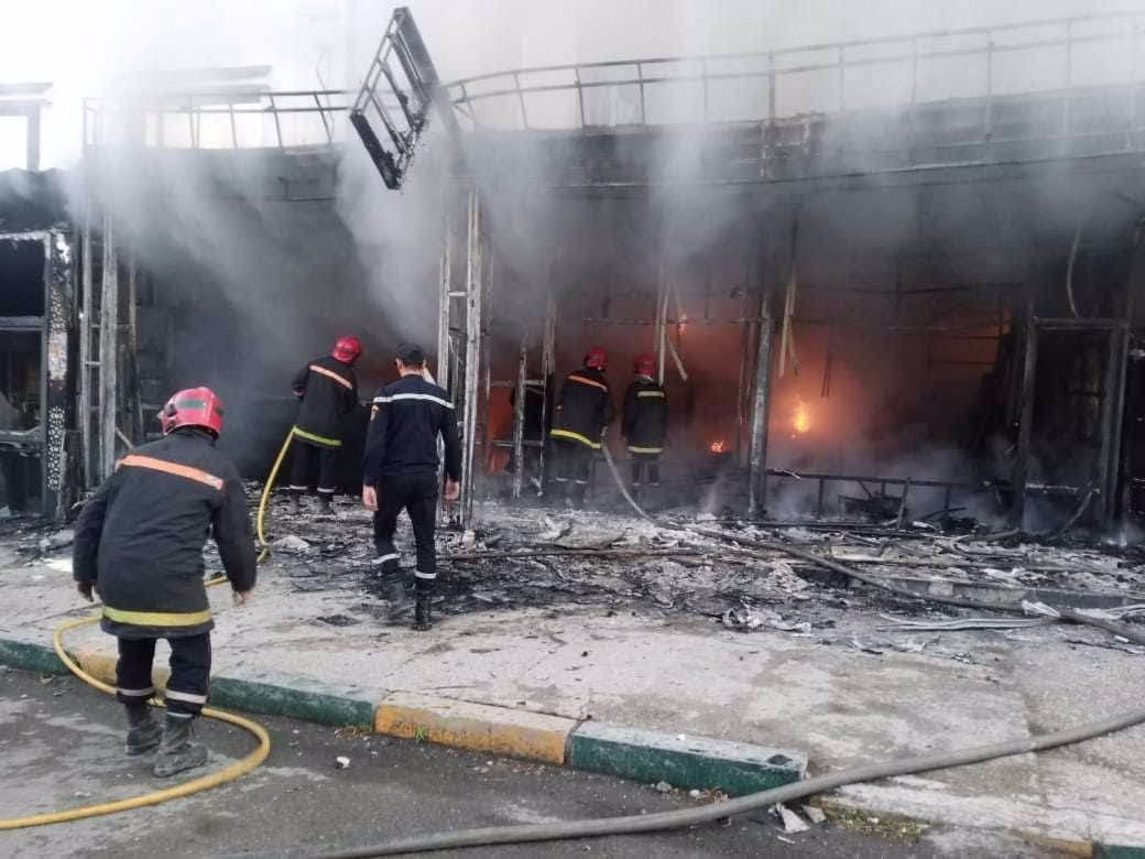 حريق مهول مطبعة تاونات حريق مهول مطبعة تاونات