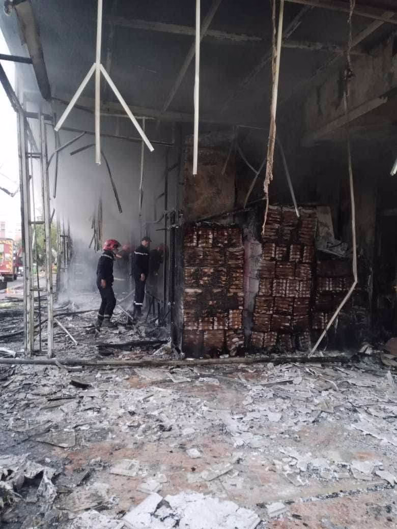 حريق مهول مطبعة تاونات حريق مهول مطبعة تاونات